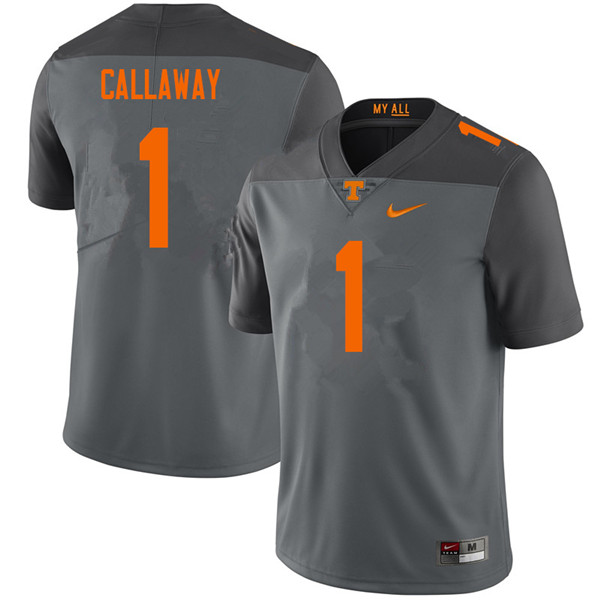 Men #1 Marquez Callaway Tennessee Volunteers College Football Jerseys Sale-Gray - Click Image to Close